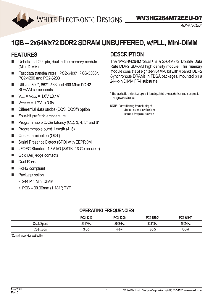 WV3HG264M72EEU806D7SG_1337018.PDF Datasheet