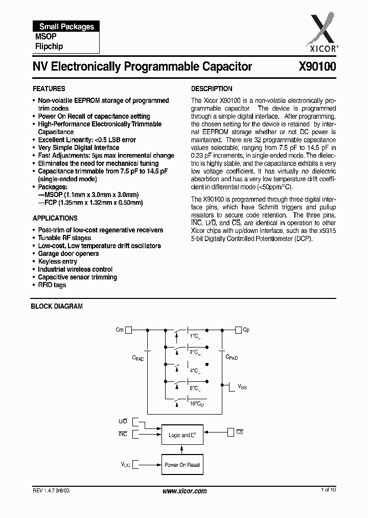 X90100XI_1337330.PDF Datasheet