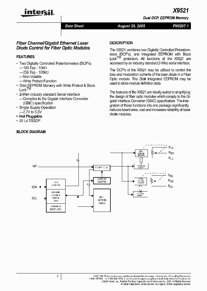 X9521V20I_1337446.PDF Datasheet