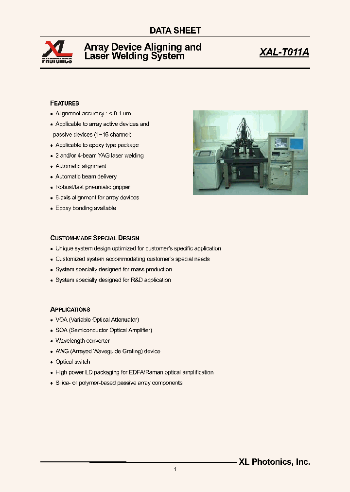 XAL-T011A_1337491.PDF Datasheet