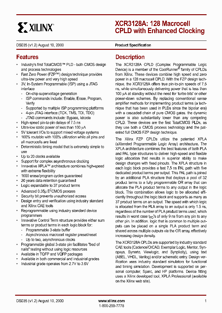 XCR3128A-10TQ128C_1055887.PDF Datasheet