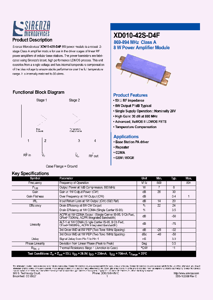 XD010-42S-D4F_1337747.PDF Datasheet