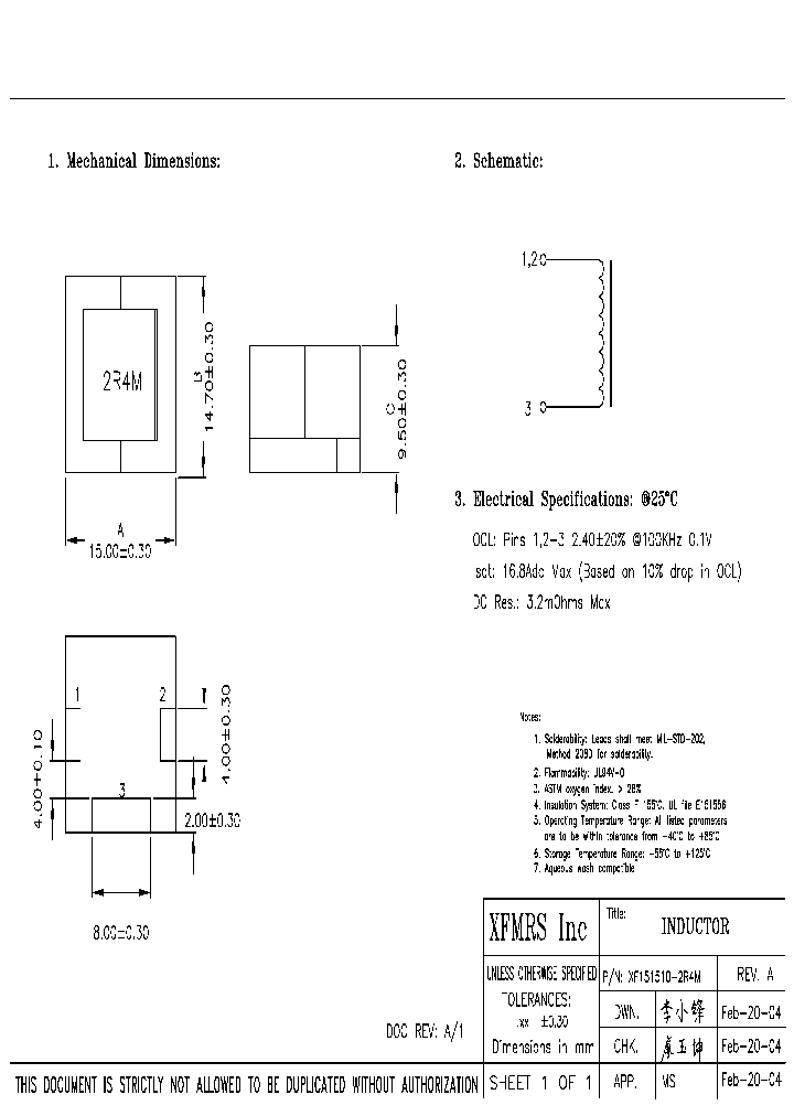 XF151510-2R4M_1337798.PDF Datasheet