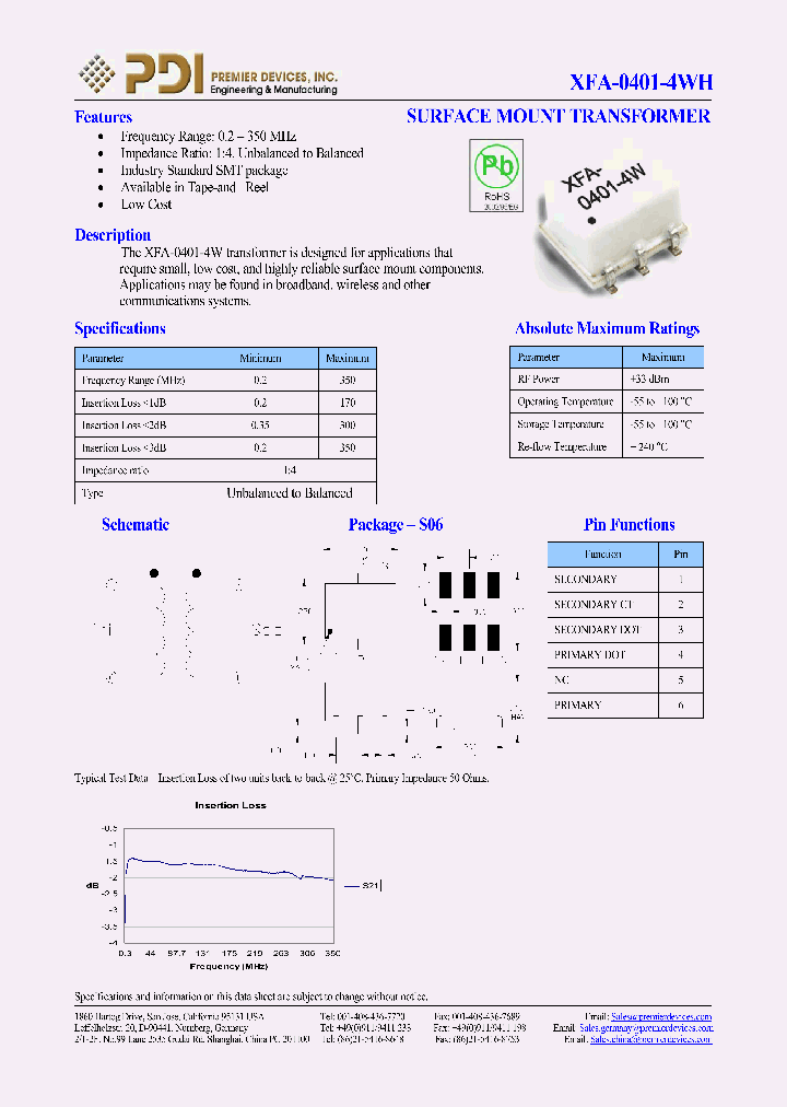 XFA-0401-4WH_1337808.PDF Datasheet