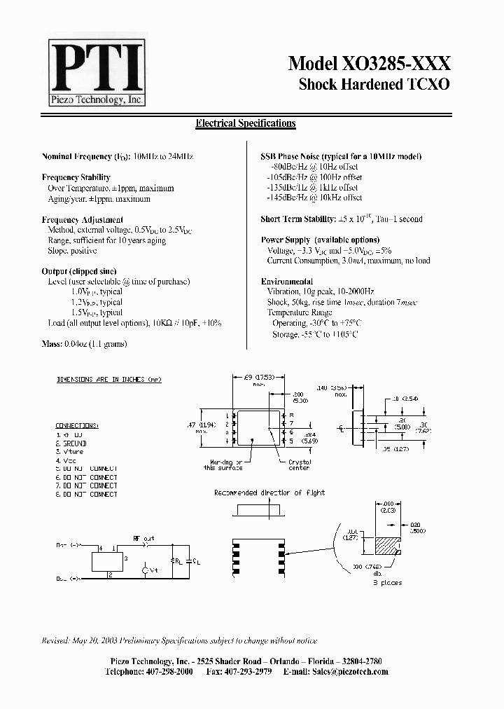 XO3285_1096783.PDF Datasheet