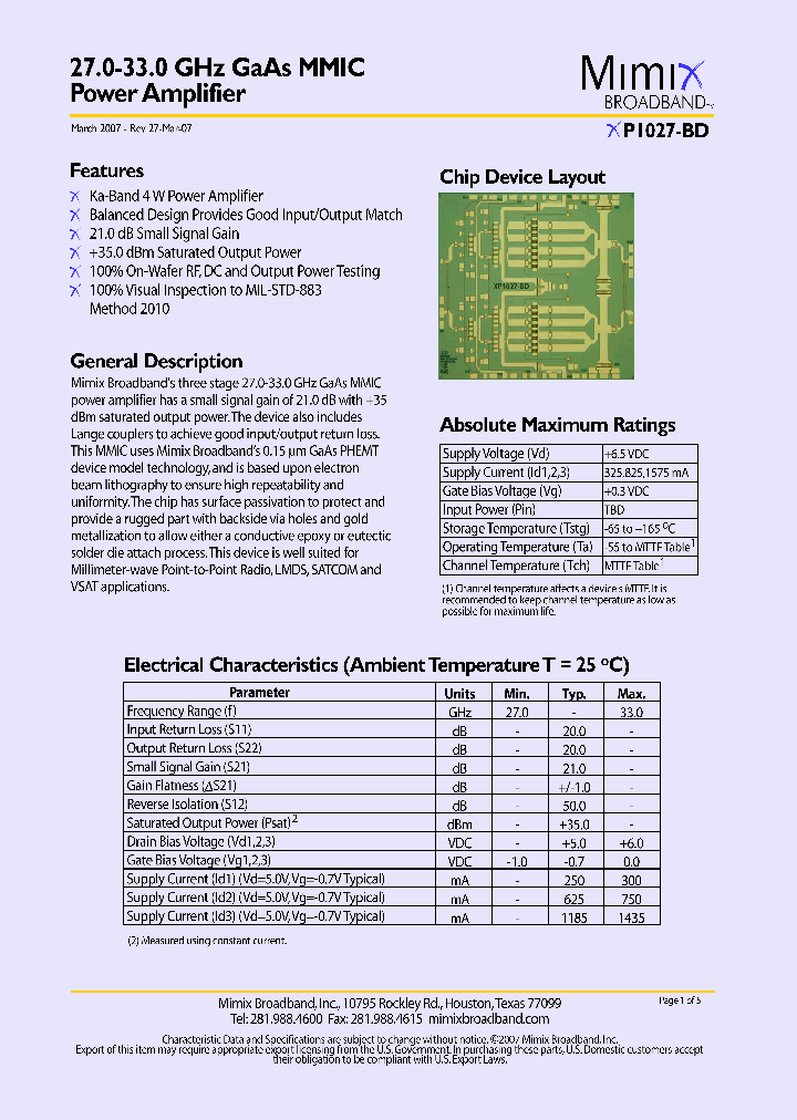 XP1027-BD_1116771.PDF Datasheet