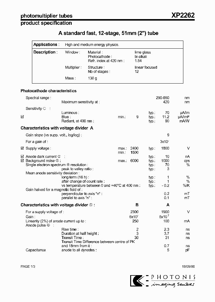 XP2262_1338078.PDF Datasheet