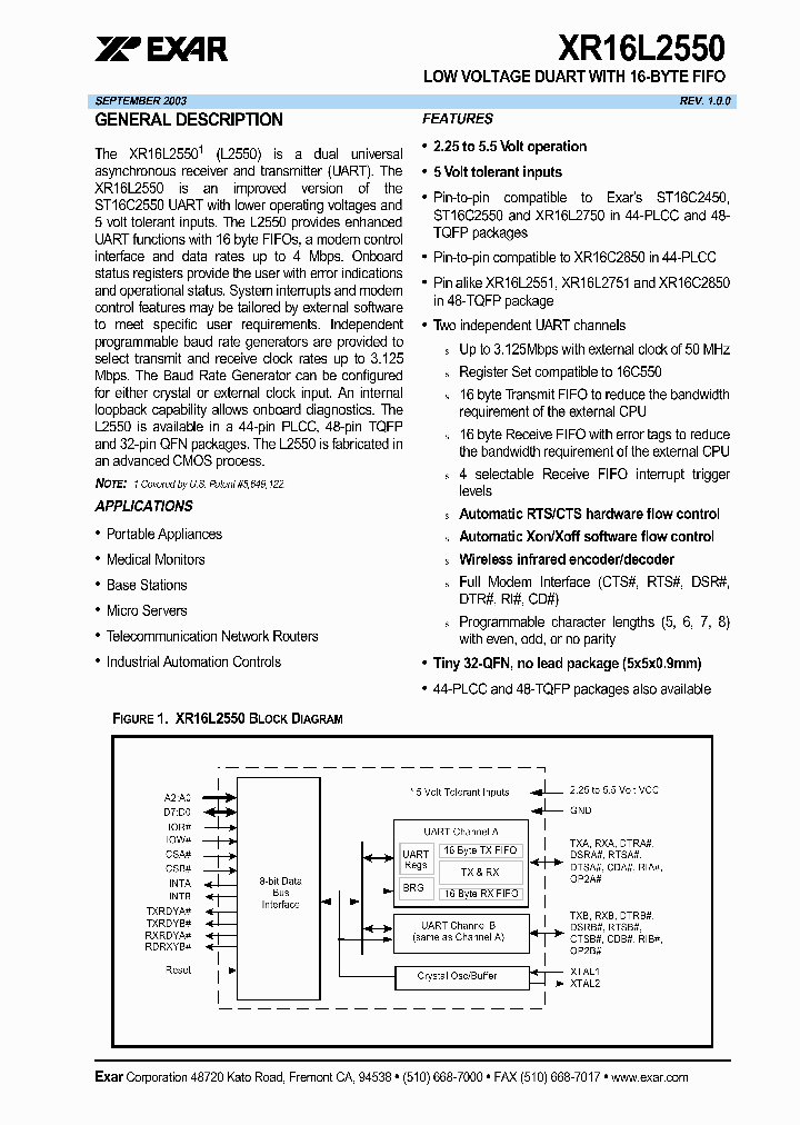 XR16L2550_1186655.PDF Datasheet