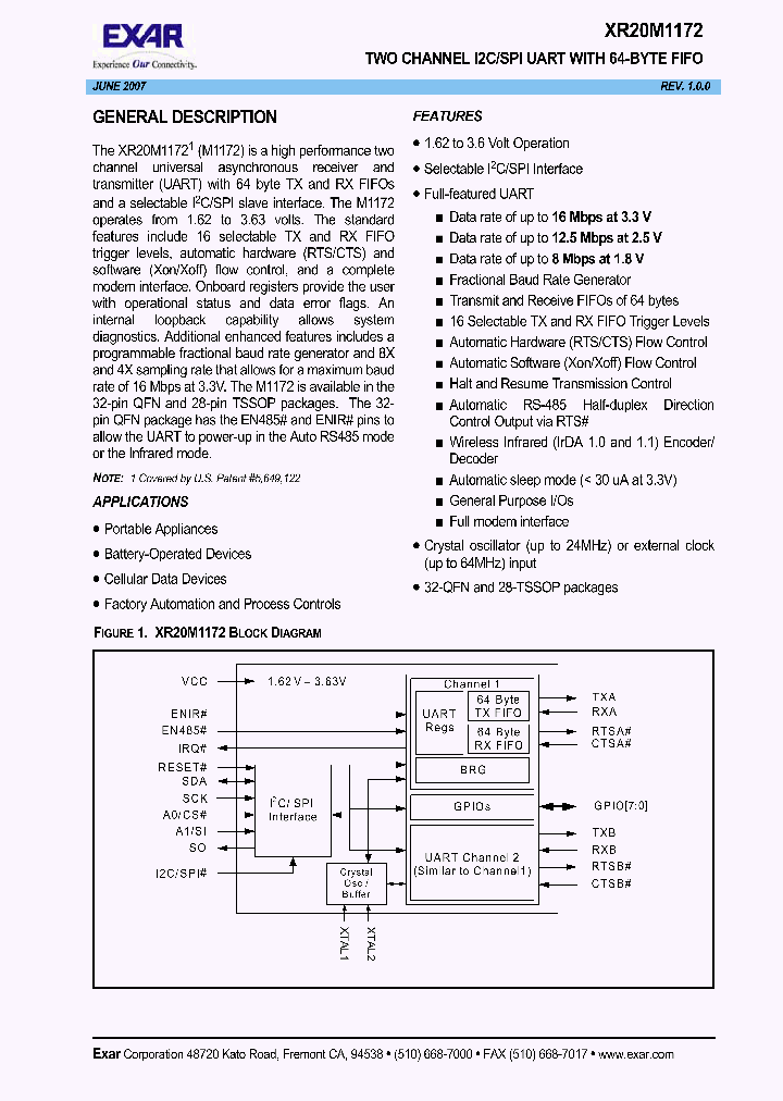 XR20M1172IL32_1338234.PDF Datasheet