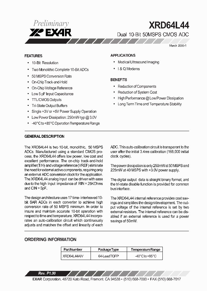 XRD64L44AIV_1338288.PDF Datasheet