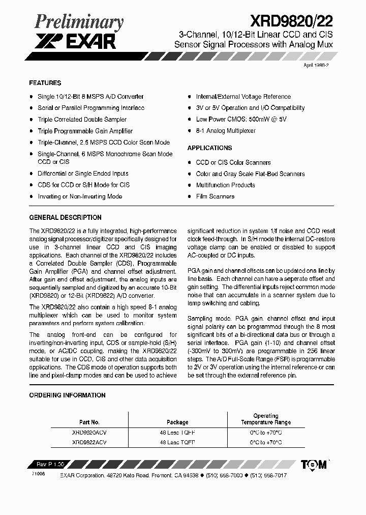 XRD9822_1338299.PDF Datasheet