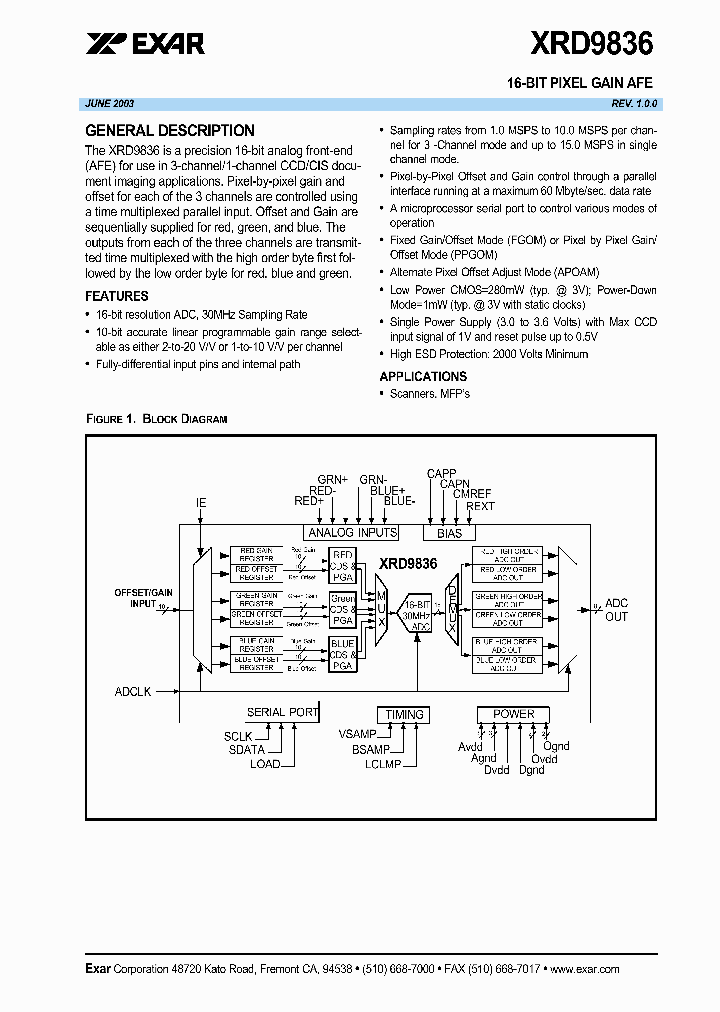 XRD9836ACG_1338305.PDF Datasheet