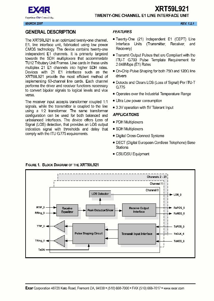 XRT59L921IB_1338359.PDF Datasheet