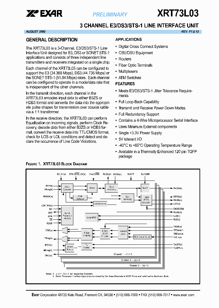 XRT73L03IV_1140314.PDF Datasheet