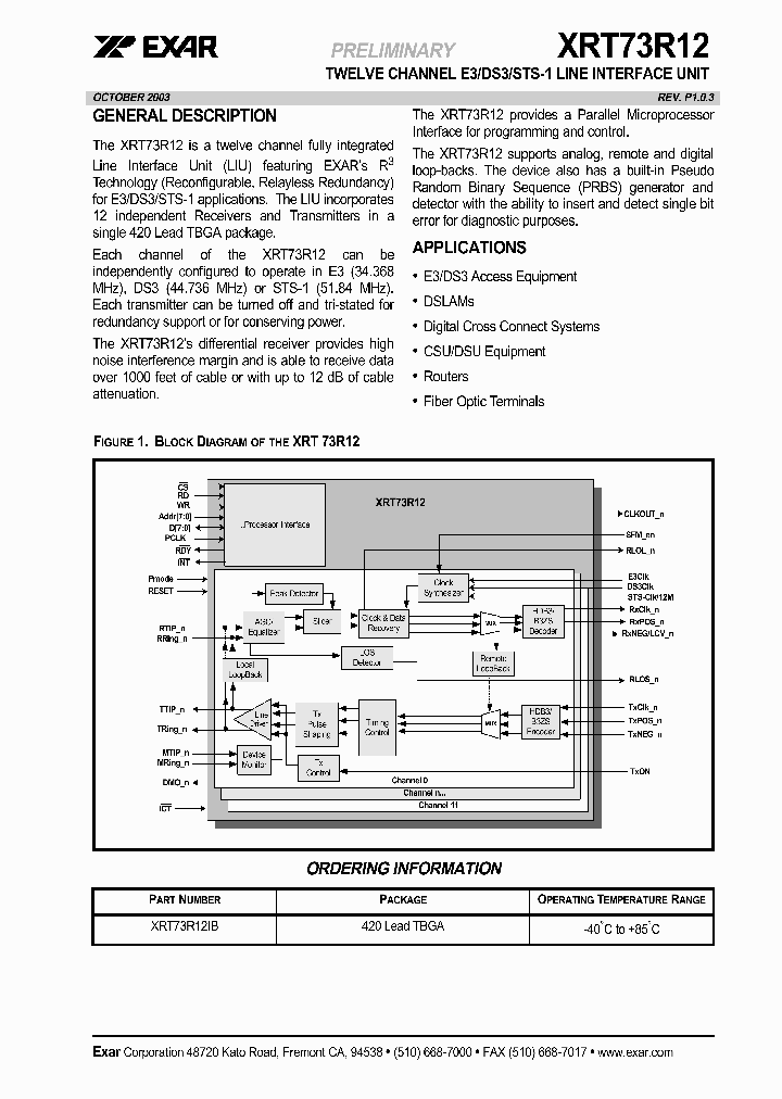 XRT73R12_1177753.PDF Datasheet