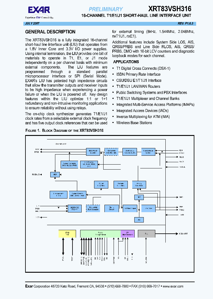 XRT83VSH316IB_1338426.PDF Datasheet