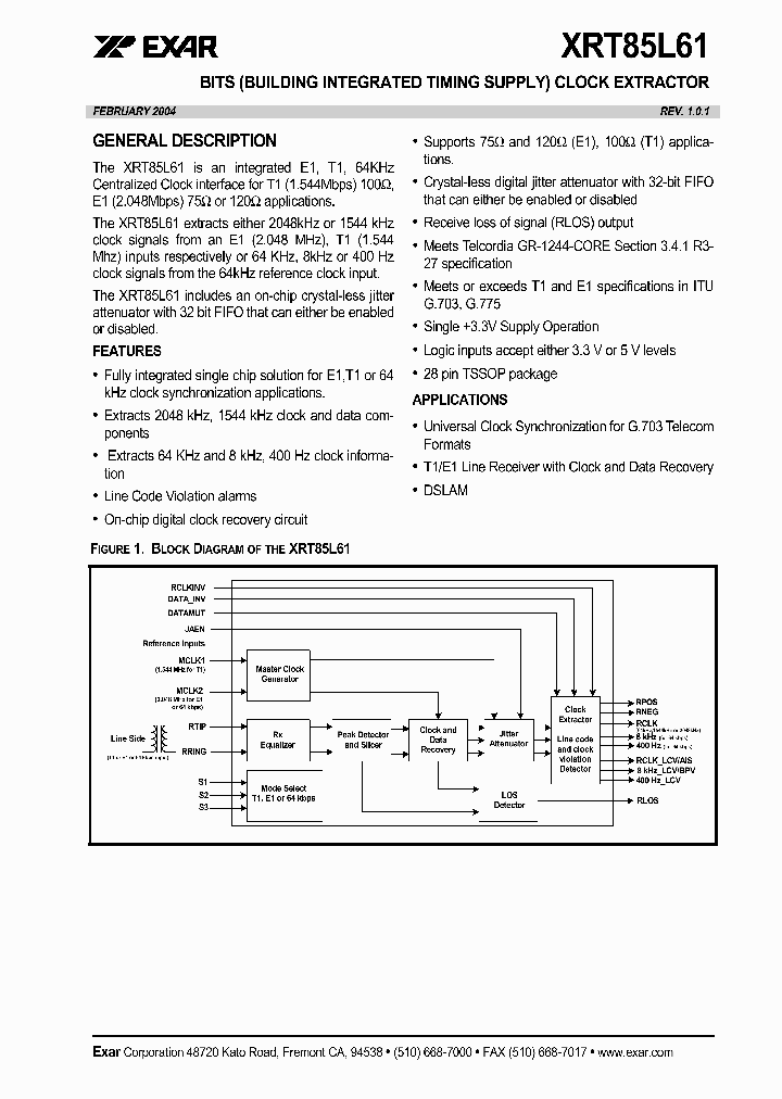 XRT85L61IG_1338430.PDF Datasheet