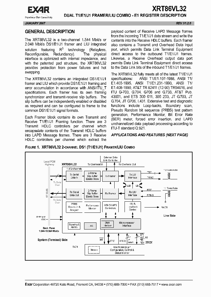 XRT86VL3207_1338435.PDF Datasheet