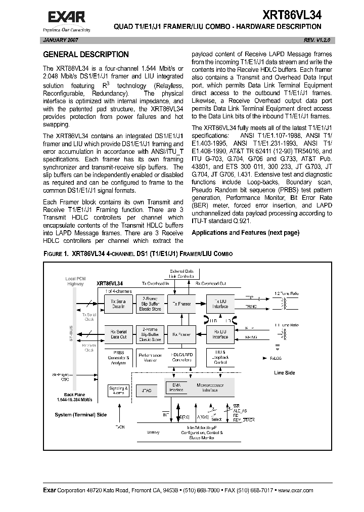 XRT86VL341_1338440.PDF Datasheet