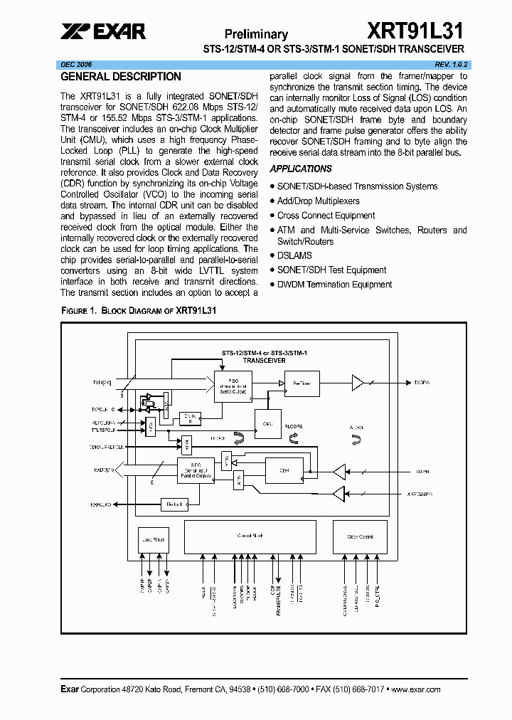 XRT91L31IQ_1338450.PDF Datasheet