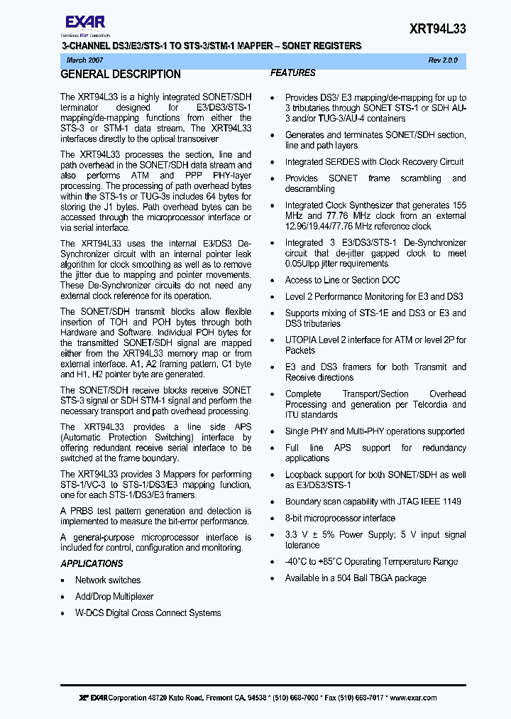 XRT94L333_1177794.PDF Datasheet