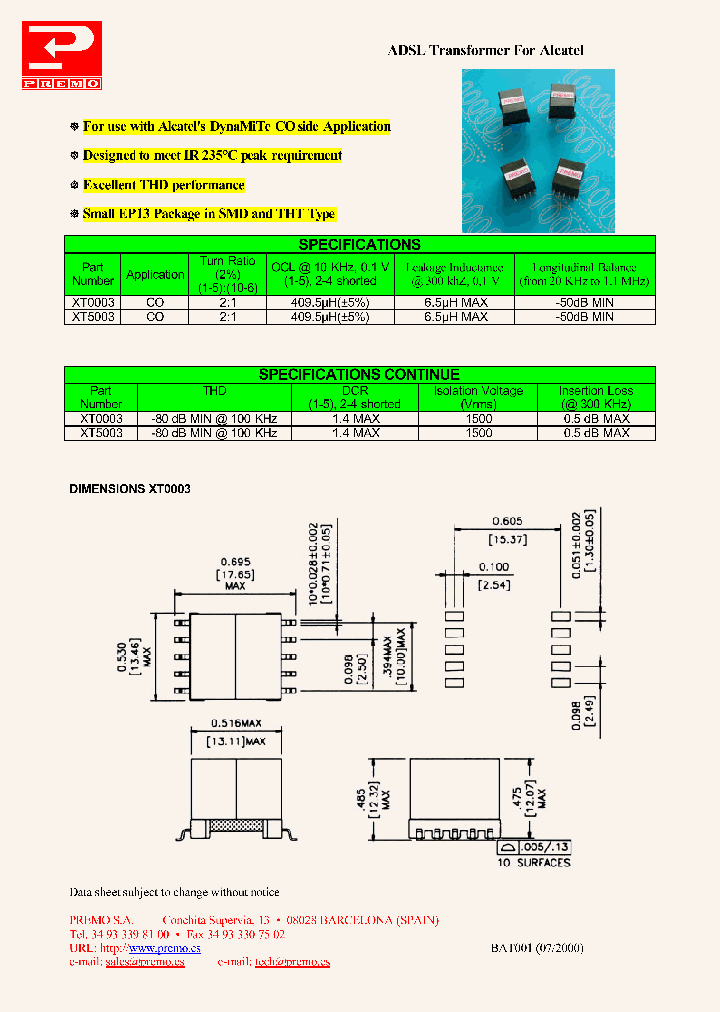 XT5001_1338493.PDF Datasheet