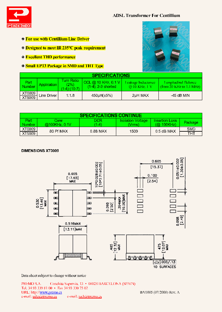 XT5009_1338496.PDF Datasheet