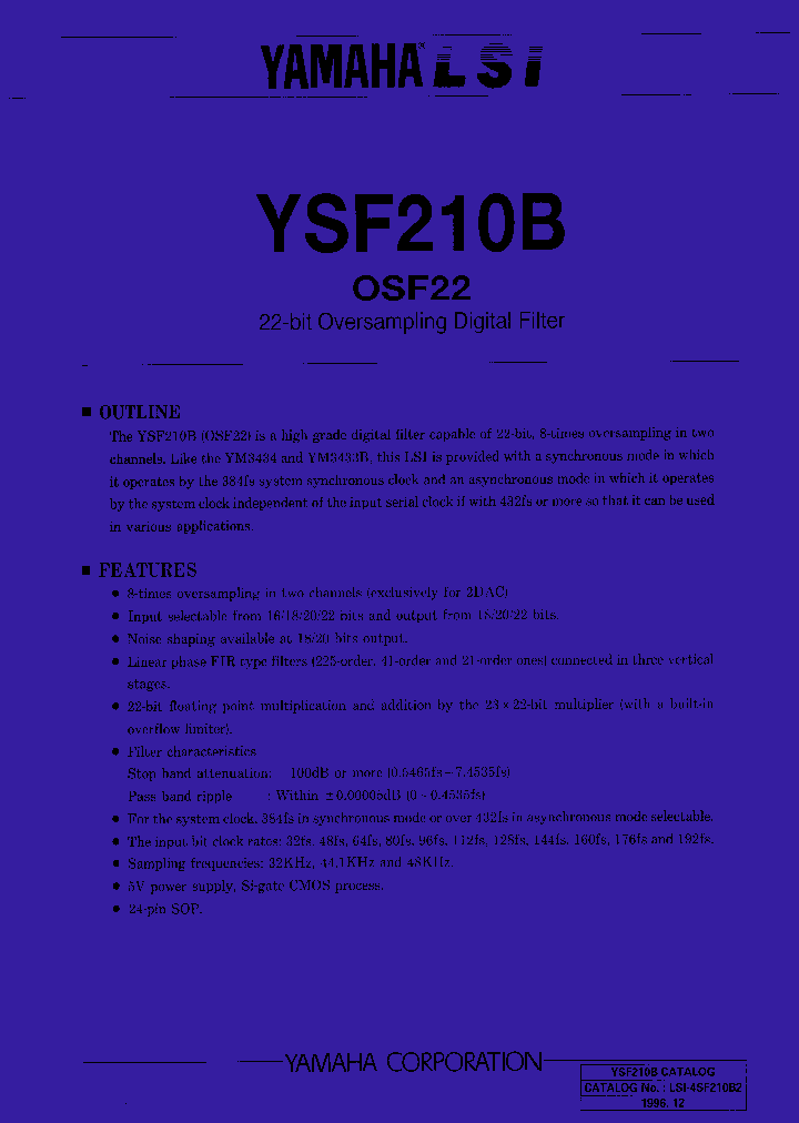 YSF210B_1060064.PDF Datasheet