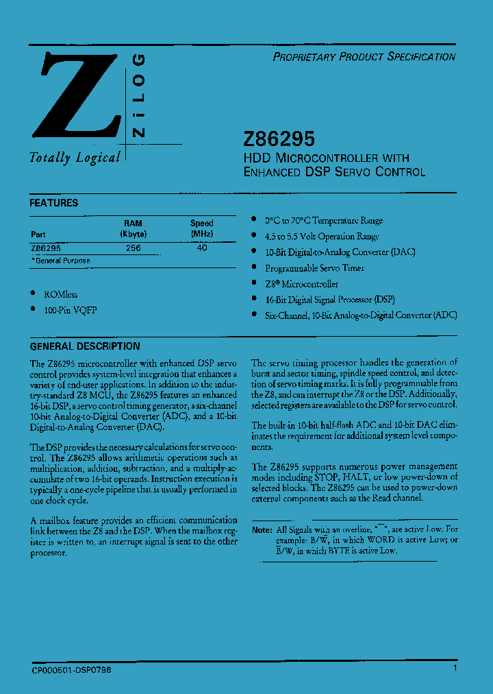 Z86295_1169768.PDF Datasheet