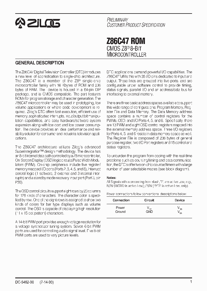 Z86C47_1109739.PDF Datasheet
