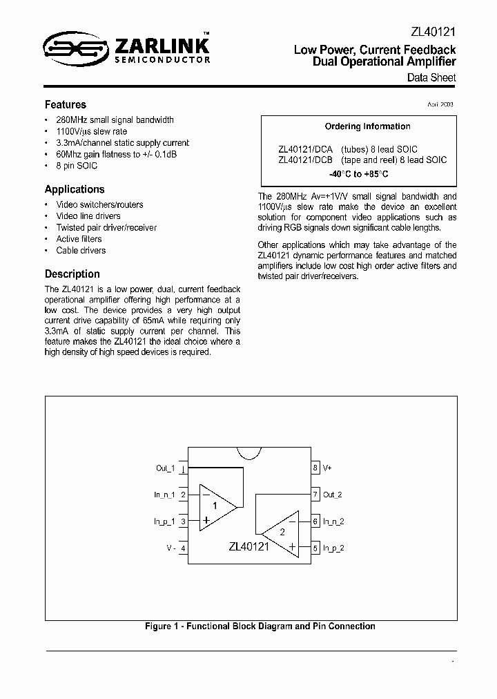 ZL40121DCB_1339142.PDF Datasheet