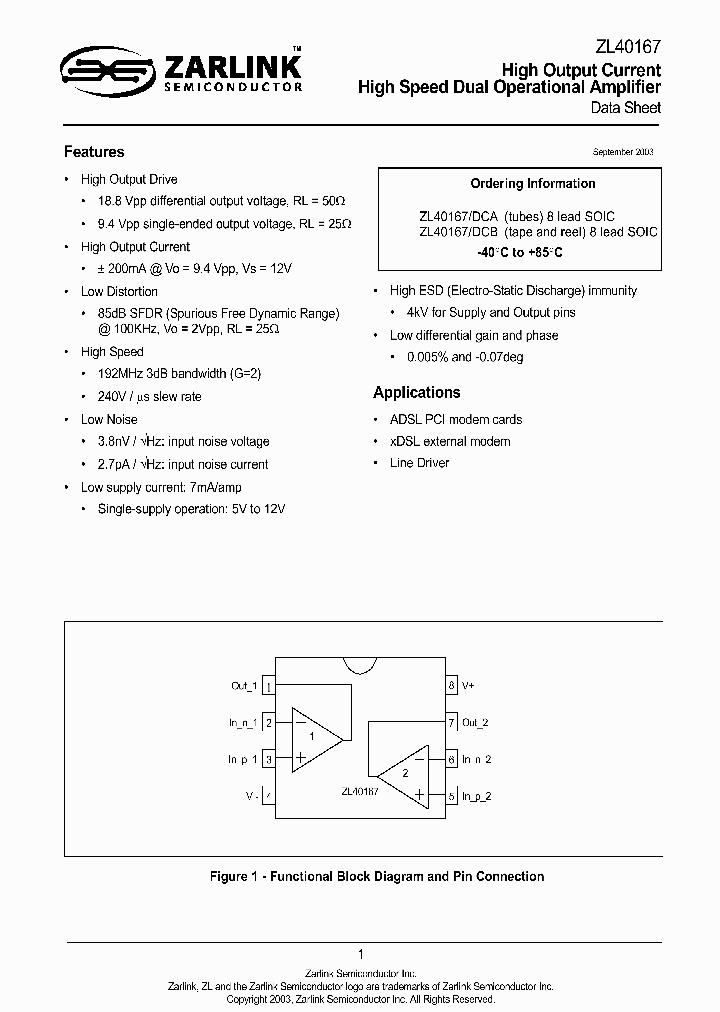 ZL40167DCB_1339149.PDF Datasheet