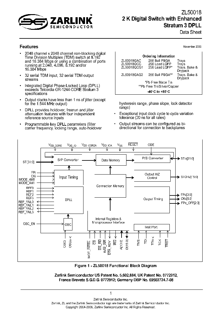 ZL50018GAG2_1107911.PDF Datasheet