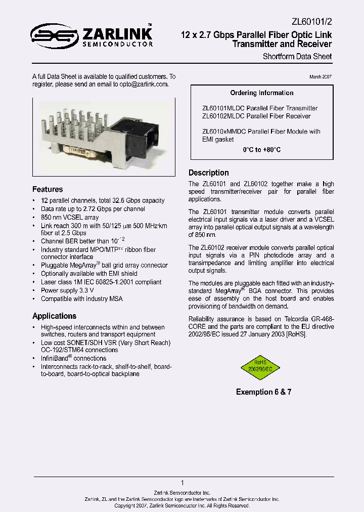 ZL60101MLDC_1121277.PDF Datasheet