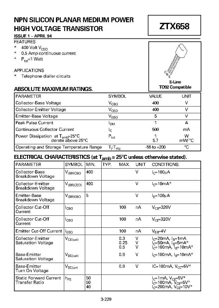 ZTX658_1136095.PDF Datasheet