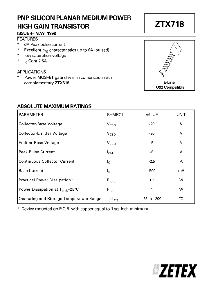 ZTX718_1339569.PDF Datasheet