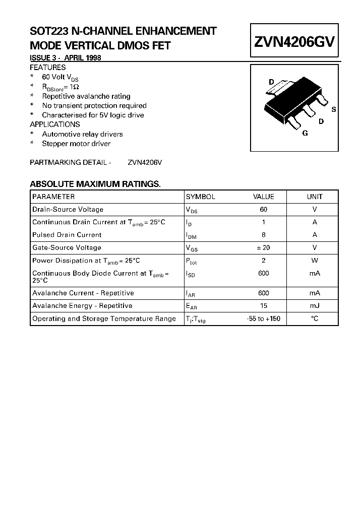 ZVN4206GV_1055256.PDF Datasheet