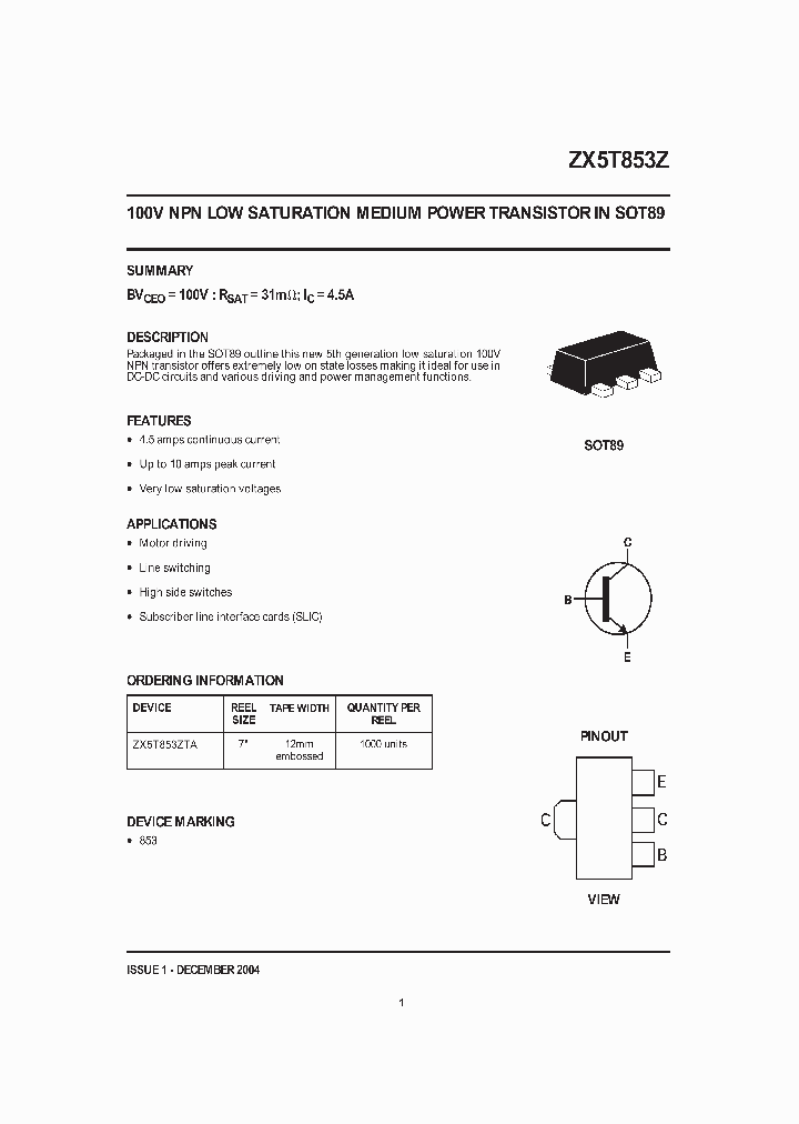 ZX5T853ZTA_1339695.PDF Datasheet