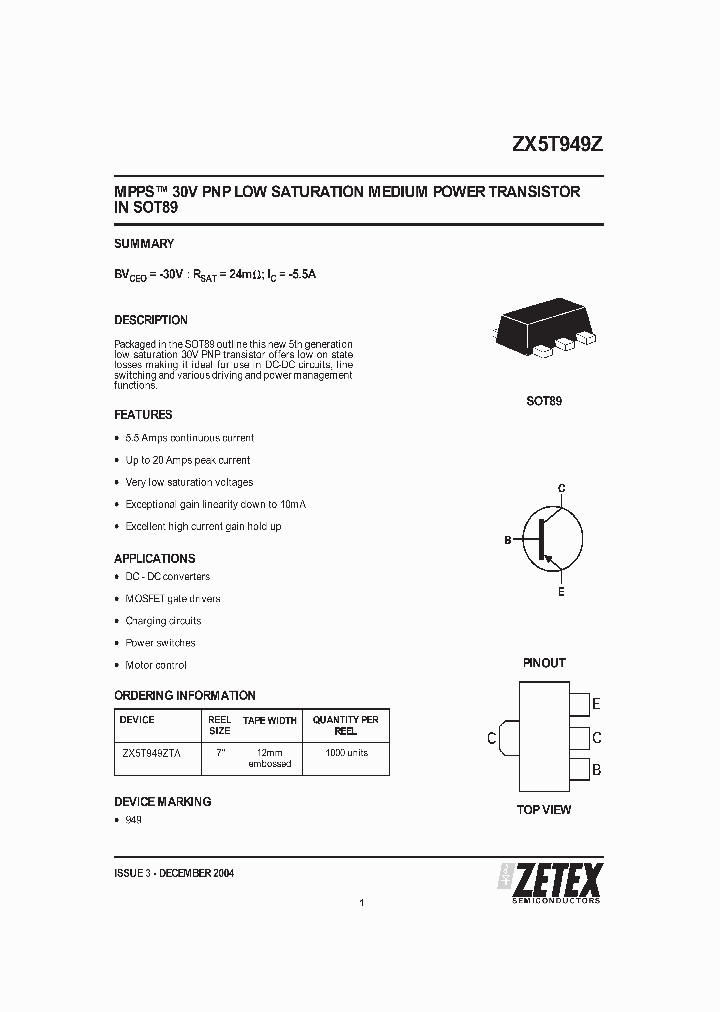 ZX5T949ZTA_1339698.PDF Datasheet