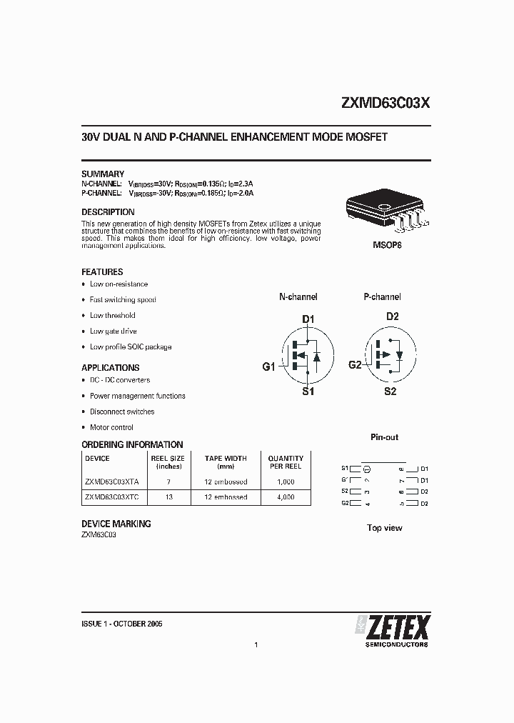 ZXMD63C03XTC_1339814.PDF Datasheet