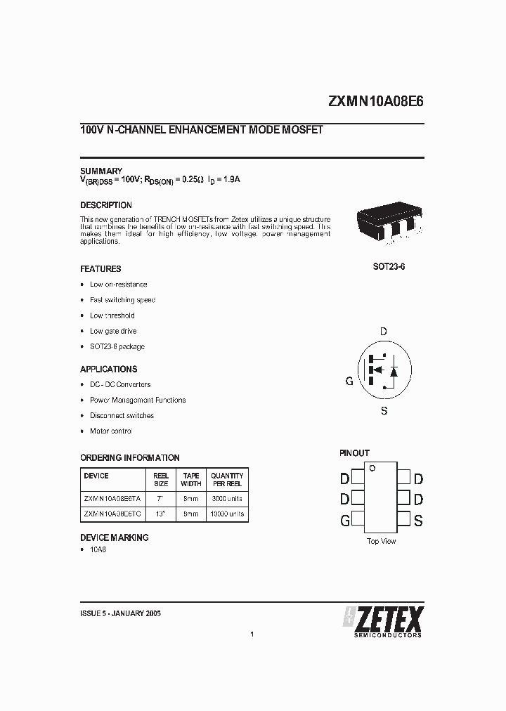 ZXMN10A08E605_1339834.PDF Datasheet