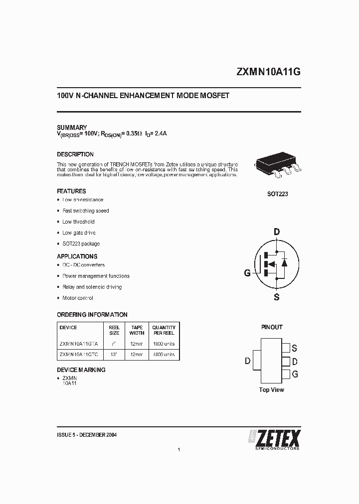 ZXMN10A11G04_1339838.PDF Datasheet