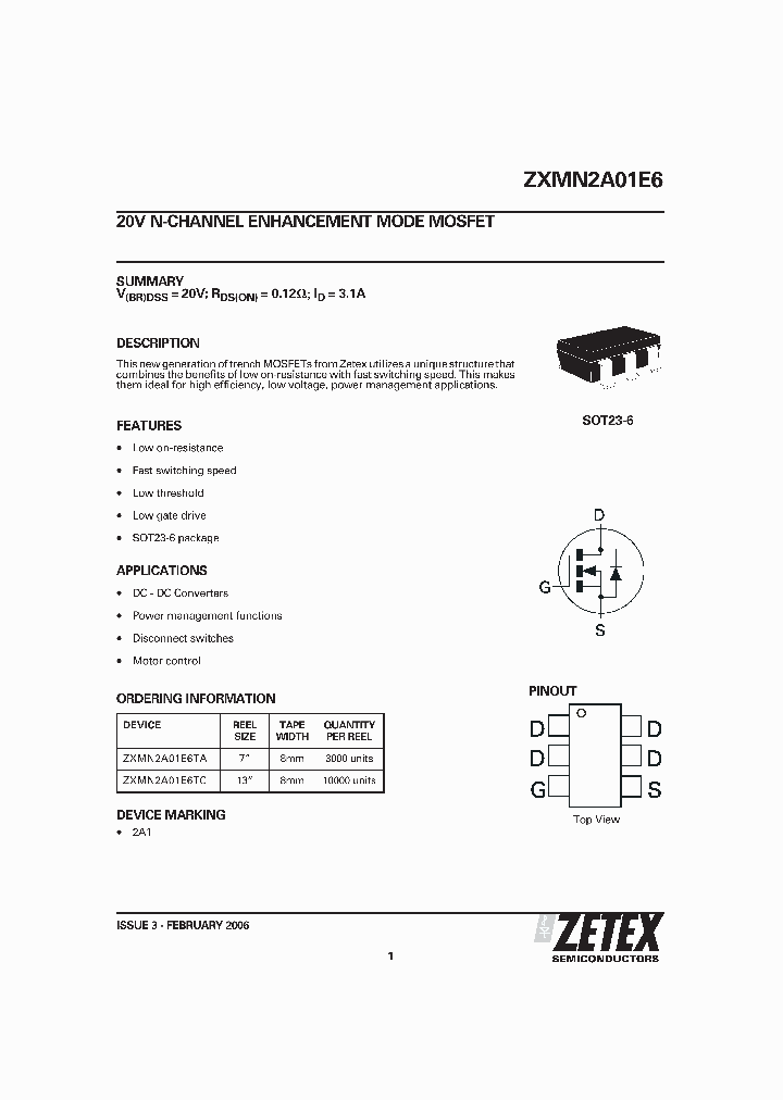 ZXMN2A01E606_1339845.PDF Datasheet