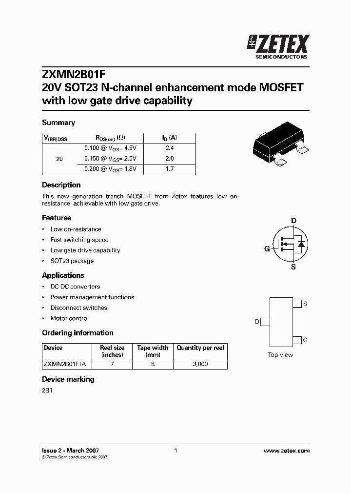 ZXMN2B01FTA_1339859.PDF Datasheet