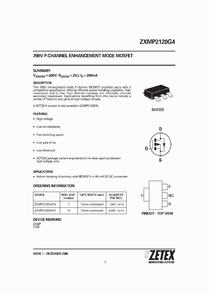 ZXMP2120G4TC_1339909.PDF Datasheet