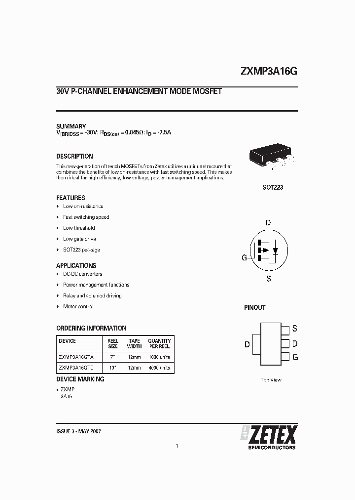 ZXMP3A16G07_1339914.PDF Datasheet