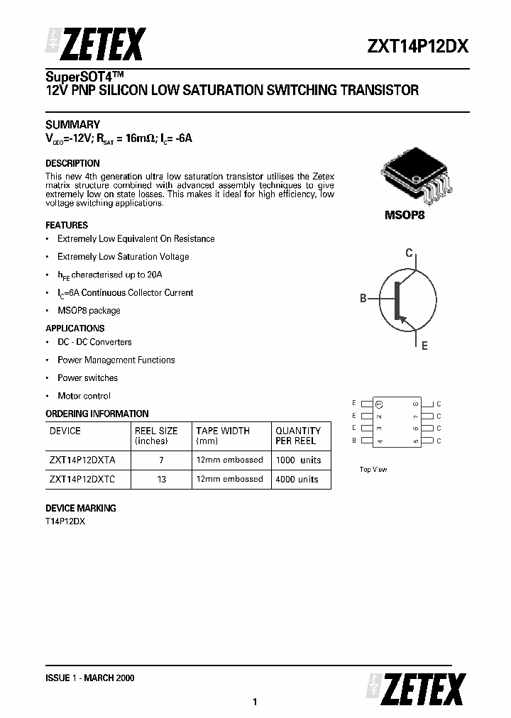 ZXT14P12DXTC_1339968.PDF Datasheet