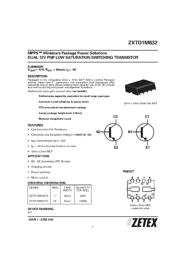 ZXTD1M832TC_1339983.PDF Datasheet