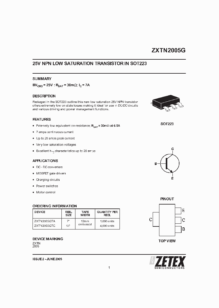 ZXTN2005GTC_1340009.PDF Datasheet