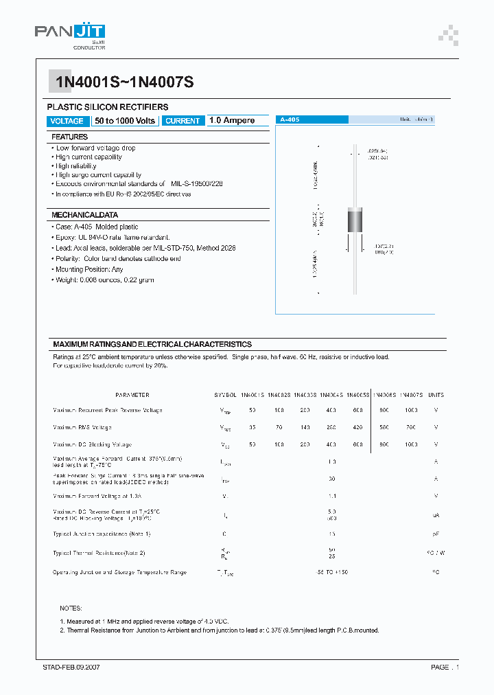 1N4001S07_4121536.PDF Datasheet